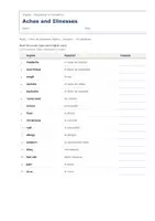 Vista previa - Hojas de trabajo - Aches and Illnesses – Vocabulario temático de inglés 1º ESO - página 1