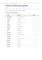 Vista previa - Hojas de trabajo - Storms and Extreme Weather – Vocabulario temático de inglés 1º ESO - página 1