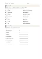 Vista previa - Hojas de trabajo - Vocabulario temático (1 de 2) – Paquete de inglés 1º ESO - página 2