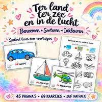 Voorbeeld - Ter land ter zee en in de lucht, voertuigen sorteren - Voorblad