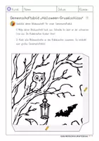 Vorschau - Mal- und Bastelvorlagen - Gemeinschaftsbild Gruselschloss – 24 Teile - Seite 2