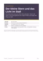 Vorschau - Lehrpläne/Lehrermaterial - Krippenspiel Kita: Der kleine Stern im Stall - Deckblatt