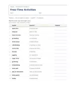Vista previa - Hojas de trabajo - Free-Time Activities – Vocabulario temático de inglés 1º ESO - página 1