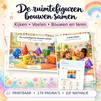 Voorbeeld - De ruimtefiguren bouwen samen: Prentenboek en activiteiten - Voorblad