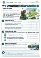 Vorschau - Unterrichtsreihen - Deutschlands Großlandschaften – Alpen, Mittelgebirge, Nordsee & Ostsee | Erdkunde Klasse 5 | 20 Arbeitsblätter + Lösungen - Seite 1