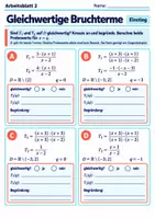 Vorschau - Arbeitsblätter - Gleichwertige Bruchterme | Mathematik Klasse 8 Gymnasium | 10 Arbeitsblätter mit Lösungen als PDF - Seite 2