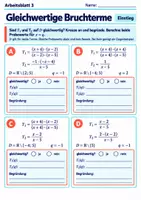 Vorschau - Arbeitsblätter - Gleichwertige Bruchterme | Mathematik Klasse 8 Gymnasium | 10 Arbeitsblätter mit Lösungen als PDF - Seite 3