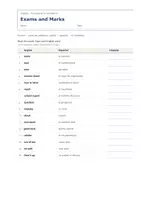 Vista previa - Hojas de trabajo - Exams and Marks – Vocabulario temático de inglés 2º ESO - página 1