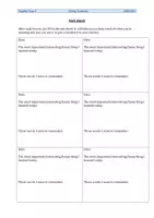 Vorschau - Arbeitsblätter - Exit sheet – Reflexion im Englischunterricht - Deckblatt