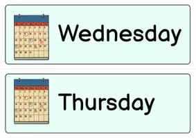 Vorschau - Bildkarten - Days of the Week Classroom Decor (Tafelmaterial): Vocabulary (English) - Seite 2