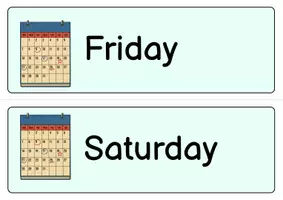 Vorschau - Bildkarten - Days of the Week Classroom Decor (Tafelmaterial): Vocabulary (English) - Seite 3