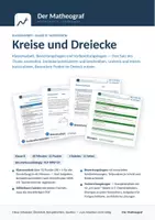 Vorschau - Test - Kreise und Dreiecke (Kl. 8) – Klassenarbeit mit Bewertung und Vorbereitung - Deckblatt