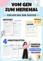 Vorschau - Stundenentwürfe - Vom Gen zum Merkmal: Proteinbiosynthese (Transkription, Translation, genetischer Code) | Unterrichtsreihe "Genetik", Biologie 9./10. Klasse - Deckblatt