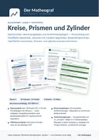 Vorschau - Test - Kreise, Prismen und Zylinder (Kl. 9) – Klassenarbeit mit Bewertung und Vorbereitung - Deckblatt