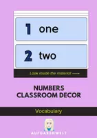 Vorschau - Bildkarten - Numbers Classroom Decor (Tafelmaterial): Vocabulary (English) - Deckblatt