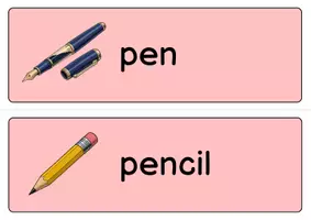 Vorschau - Bildkarten - Classroom Decor Package (Tafelmaterial): Vocabulary (English) - Seite 1