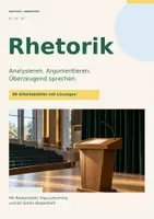 Vorschau - Stundenentwürfe - Rhetorik Oberstufe Deutsch: Arbeitsmaterial zu Redeanalyse, Argumentation, Redenvergleich und Reden schreiben mit Lösungen - Deckblatt