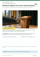 Vorschau - Stundenentwürfe - Rhetorik Oberstufe Deutsch: Arbeitsmaterial zu Redeanalyse, Argumentation, Redenvergleich und Reden schreiben mit Lösungen - Seite 2