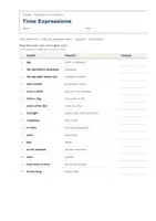 Vista previa - Hojas de trabajo - Time Expressions – Vocabulario temático de inglés 2º ESO - página 1