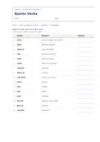 Vista previa - Hojas de trabajo - Sports Verbs – Vocabulario temático de inglés 2º ESO - página 1
