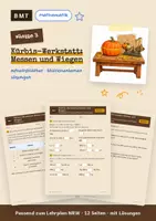 Vorschau - Arbeitsblätter - Kürbis-Werkstatt: Messen und Wiegen Klasse 3 - Deckblatt