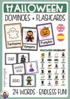 Προεπισκόπηση - Ήχος - Halloween Αγγλικά – Ντόμινο & Flashcards | 24 Λέξεις Λεξιλογίου - Εξώφυλλο