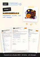 Vorschau - Arbeitsblätter - Halloween-Rechenrätsel bis 100 (Klasse 2) - Deckblatt