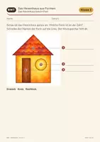 Vorschau - Arbeitsblätter - Das Hexenhaus aus Formen (Klasse 1) - Seite 1
