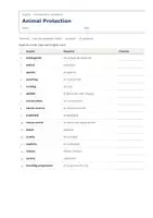 Vista previa - Hojas de trabajo - Animal Protection – Vocabulario temático de inglés 4º ESO - página 1
