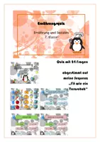Vorschau - Spiele - Ernährungsquiz - Ernährung und Soziales 7. Klasse - Deckblatt