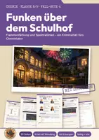 Vorschau - Arbeitsblätter - Flammenfärbung Chemie Klasse 8 9 | Krimi Fall-Akte 20 Seiten mit Lösungen | Spektrallinien, Nachweis von Metallen, Feuerwerksfarben | Fall-Akten Chemie 4 - Deckblatt