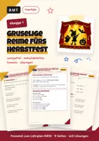 Vorschau - Arbeitsblätter - Gruselige Reime fürs Herbstfest (Klasse 1) - Deckblatt