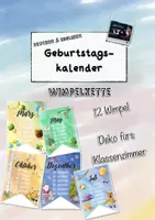 Vorschau - Poster - Geburtstagskalender Wimpelkette - Deckblatt