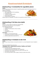 Vorschau - Arbeitsblätter - Erntedank | 3 kreative Aufgaben | Unterrichtsmaterial | Klasse 5-8 - Seite 1