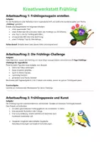 Vorschau - Arbeitsblätter - Frühling | 3 kreative Aufgaben | Unterrichtsmaterial | Klasse 5-8 | - Seite 2