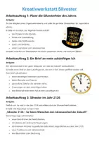 Vorschau - Arbeitsblätter - Silvester | 3 kreative Aufgaben | Unterrichtsmaterial | Klasse 5-8 - Seite 1