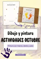Vista previa - Hojas de trabajo - Pintura - Láminas de otoño y Halloween con huellas - Portada