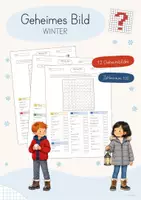 Vorschau - Arbeitsblätter - Geheimes Bild Winter | Hundertertafel | ZR 100 | differenziert - Deckblatt