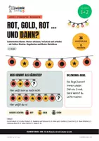 Vorschau - Arbeitsblätter - Muster fortsetzen Klasse 1/2: Lichterkette legen, prüfen & erfinden – Mathematik - Seite 1