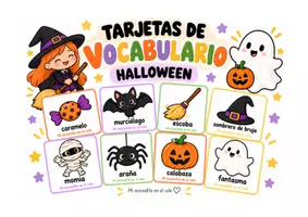 Vista previa - Unidades / Secuencias / Situaciones de Aprendizaje - 🎃 Tarjetas de vocabulario Halloween 👻 - página 1