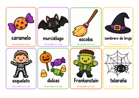 Vista previa - Unidades / Secuencias / Situaciones de Aprendizaje - 🎃 Tarjetas de vocabulario Halloween 👻 - página 3