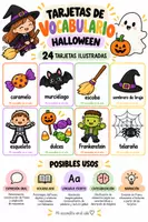 Vista previa - Unidades / Secuencias / Situaciones de Aprendizaje - 🎃 Tarjetas de vocabulario Halloween 👻 - Portada