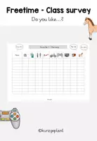 Vorschau - Arbeitsblätter - Materialpaket Class surveys Englisch - Klassenumfragen - Seite 1