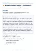 förhandsvisning - đ” Mormor, morfar och jag â lĂ€sförstĂ„else - försĂ€ttsblad