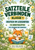 Vorschau - Arbeitsblätter - Satzteile verbinden Klasse 1 – Tierfreunde | Deutsch Klasse 1 | 10 Arbeitsblätter als PDF - Deckblatt