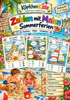 Vorschau - Arbeitsblätter - Zahlen mit Malen – Sommerferien ☀️ Zahlenraum 100 Mathe 3. - 4. Klassse - Deckblatt