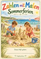 Vorschau - Arbeitsblätter - Zahlen mit Malen – Sommerferien ☀️ Zahlenraum 100 Mathe 3. - 4. Klassse - Seite 1