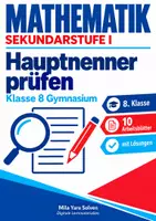 Vorschau - Arbeitsblätter - Hauptnenner prüfen | Mathematik Klasse 8 Gymnasium | 10 Arbeitsblätter mit Lösungen als PDF - Deckblatt