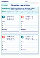 Vorschau - Arbeitsblätter - Hauptnenner prüfen | Mathematik Klasse 8 Gymnasium | 10 Arbeitsblätter mit Lösungen als PDF - Seite 3