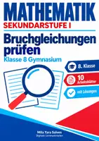Vorschau - Arbeitsblätter - Bruchgleichungen prüfen | Mathematik Klasse 8 Gymnasium | 10 Arbeitsblätter mit Lösungen als PDF - Deckblatt